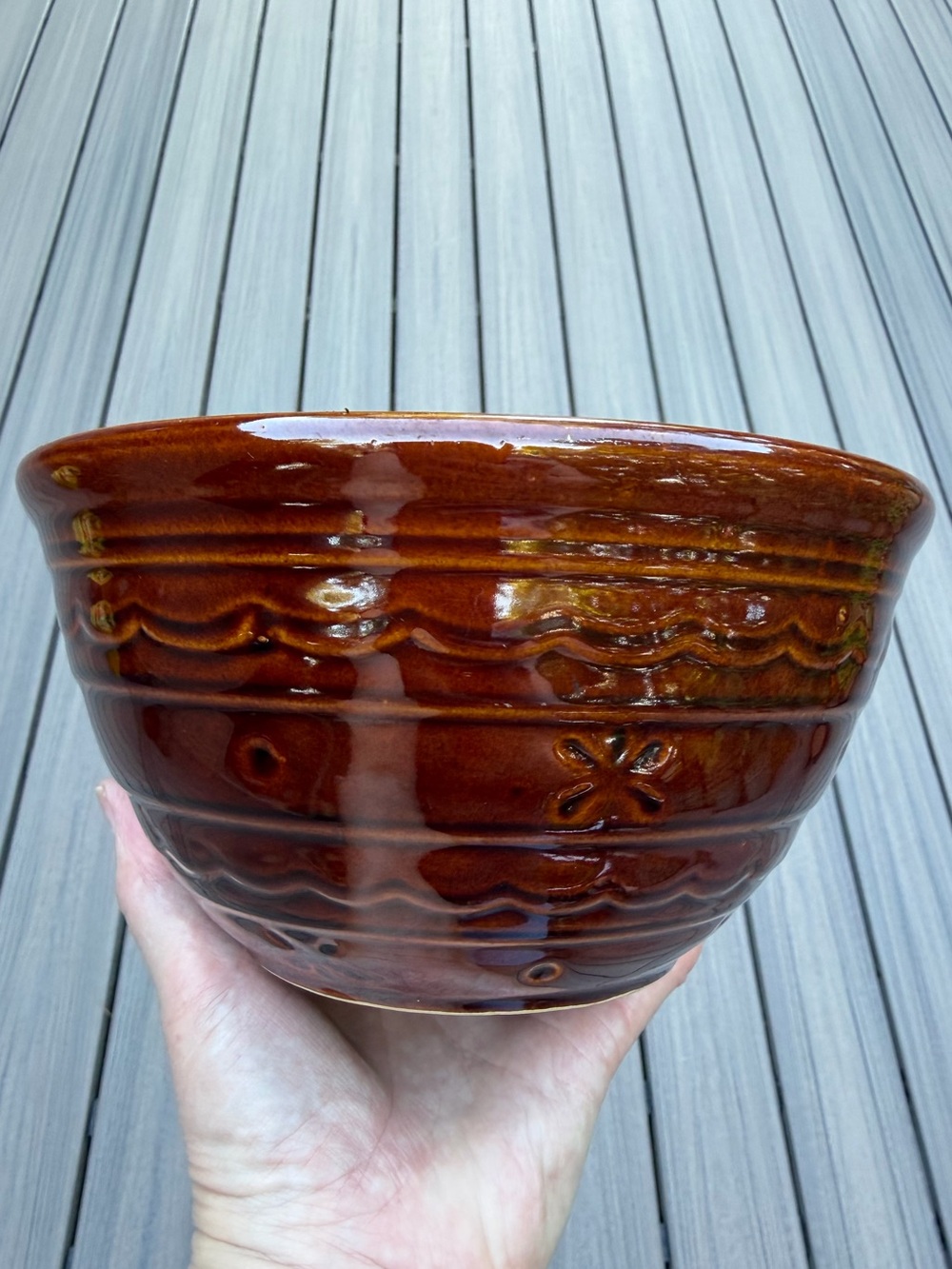 Handmade Brown Glazed Ceramic Bowl - Decorative Home Art